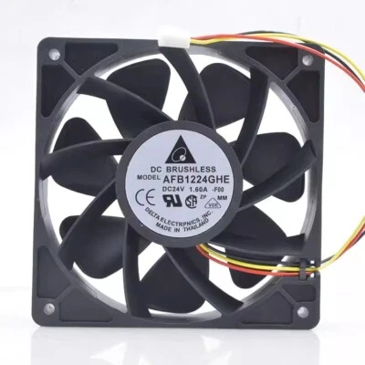 Delta AFB1224GHE 12038 DC24V 1.60A 12CM 3-Pin Inverter Cooling Fan - Image 1 of 3