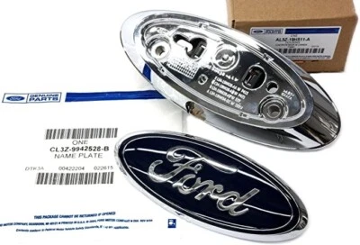09 thru 14 Ford F-150 F-250 F-350 Tailgate Emblem Oval & Back Up Camera Housing - Image 1 of 4