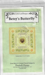 Little Leaf Design~ Betsy's Butterfly~Cross Stitch Chart-with Charm-OOP - Picture 1 of 2