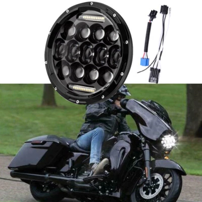 7" Motorcycle LED Headlight For Harley Davidson Street Glide Road King Special - Image 1 of 4