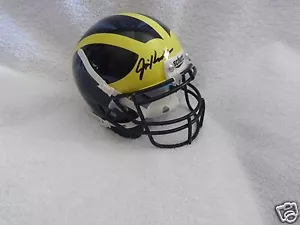 JIM HARBAUGH MICHIGAN WOLVERINES SIGNED MINI HELMET W/JSA COA - Picture 1 of 1