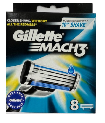 Gillette Mach3 Refill Cartridge Razor Blades for Mach 3, 8 Count 