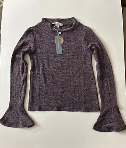 Bailey’s Blossoms Toddler Girls Top Bell Sleeves Heather Purple Size 5T #MR - Picture 1 of 5