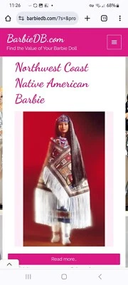 Bonecas Barbie nativas americanas da Costa Noroeste do Mundo Mattel #24671 novas na caixa - Imagem 1 de 4