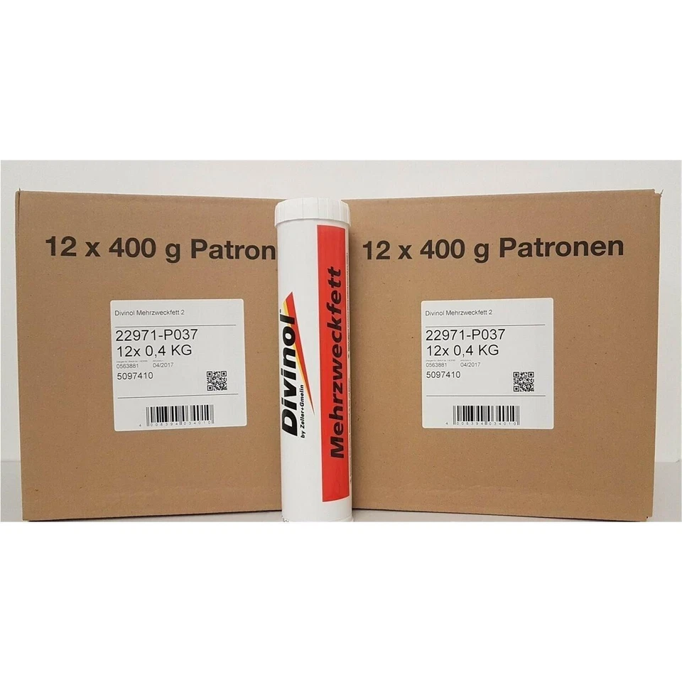 Divinol Fettkartuschen 24 Stück Stück a 400g Mehrzweckfett Fett Schmierfett - Bild 1 von 1