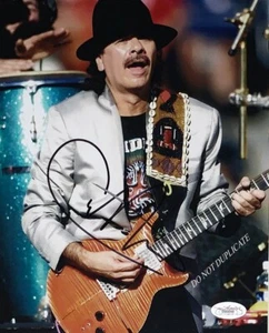 CARLOS SANTANA - RISTAMPA FOTOGRAFICA FIRMATA LUCIDA 8 X 10 - Foto 1 di 1