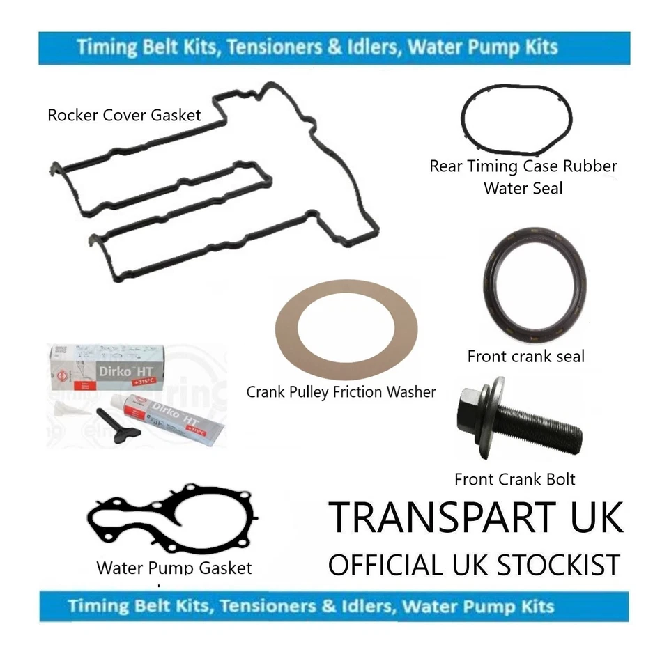 For Ford 1.0 Ecoboost Timing Belt Kit Oil Pump Belt Bio Wet Belt Seal Kit Only - Image 1 of 1