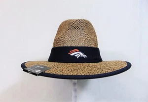 New Era NFL Denver Broncos En Campo Línea Lateral Entrenamiento Paja Cubo Sombrero Talla Única - Imagen 1 de 7
