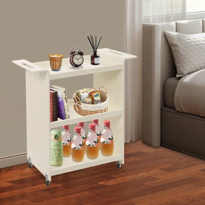 PC Cart with Wheels Rolling Serving Cart Mobile PC Rolling Cart Bar Cart - Picture 1 of 17