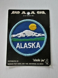 ALASKA Landscape Scene PATCH Glacier ROUND NEW Alaska Joe SOUVENIR - Picture 1 of 1