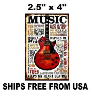 Guitar Rock Fender Vinyl Decals Stickers Music Keep Beating In My Heart - Picture 1 of 1
