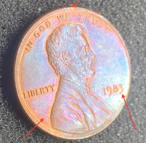 1983 1c Lincoln Cents Error Double Struck Rotated In Collar Rare Coins 🔥🔥 - Picture 1 of 13