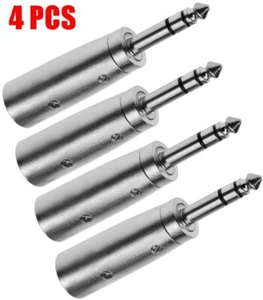 4 NUEVO 3 pines XLR macho a 1/4 TRS estéreo equilibrado micrófono cable adaptador - Imagen 1 de 3