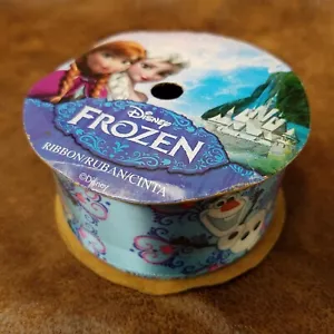Disney Frozen Olaf 1.5" Blue Ribbon Berwick Polyester 9 Feet NEW - Picture 1 of 5