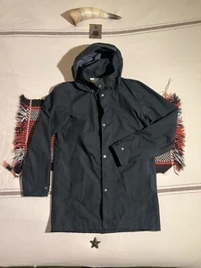 Didriksons 1913 wasserdichte Jacke M Regenmantel schwarz schwedischer Parka Kapuze neuwertig - Bild 1 von 22