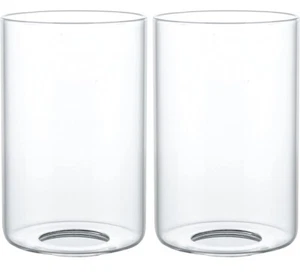 Skelang 2 Pcs Clear Glass Shade Cylinder Glass Lamp Shade with 1-5/8 Fitter - Picture 1 of 6