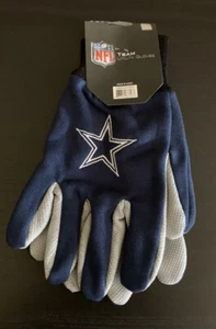 Dallas Cowboys Gloves Navy Blue Gray Grey - Picture 1 of 2