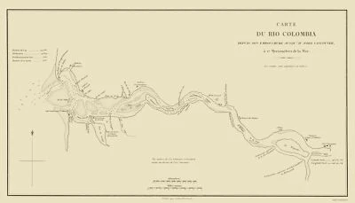 Mapa náutico - Oregon Washington Columbia River - Bertrand 1844 - 23 x 40,10 Foto 1 de 4