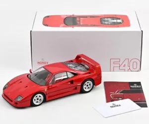 FERRARI F40 ROSSO CORSO RED 1:12 SCALE SEALED RESIN by NOREV BRAND NEW IN BOX - Picture 1 of 23