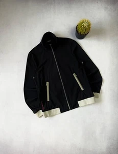 Prada Red Tab Jacket Windbreaker Black Mens M Size Luxury Rare Archive - Picture 1 of 11