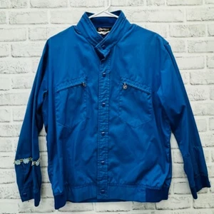 Vintage Obermeyer Full Button Up Women's Jacket Blue Size Medium - Picture 1 of 8