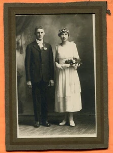MN, Wedding Portrait, circa 1910s Studio Folder 4x6" - Picture 1 of 2