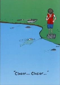 Fish Story - Funny Birthday Card - Greeting Card by Curiosities Greeting Cards - Picture 1 of 2