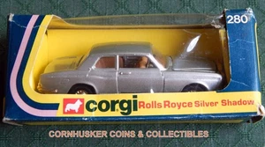 corgi 280 Diecast Rolls Royce Silver Shadow Gold Bumpers Wheels Grill Boxed - Picture 1 of 11