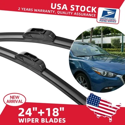 24" + 18" For Toyota Sienna 1998-2003 Front Wiper Blades Windshield (2 PACK) — 第 1/4 张图片