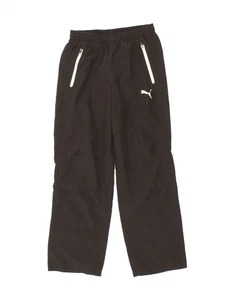 PUMA Boys Tracksuit Trousers 11-12 Years Large Black Polyester AY04 - Picture 1 of 4