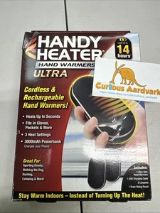 Handy Heater Hand Warmers ULTRA Cordless Rechargeable Lasts 14 Hours BRAND NEW - Picture 1 of 6
