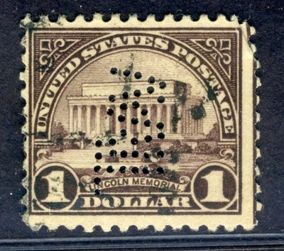 US Perfins, $1 Dollar #571, T 081, Travelers Ins. Co. - Image 1 of 3
