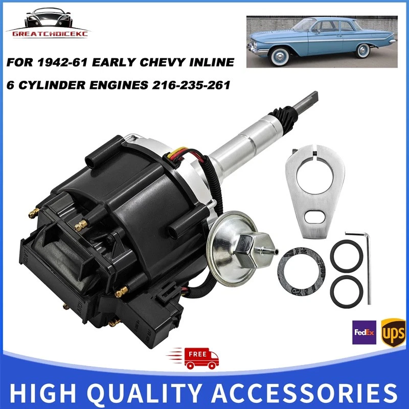New HEI Distributor 2896516-BLK for Chevy 216/235/261 Straight 6 Foto 1 de 4