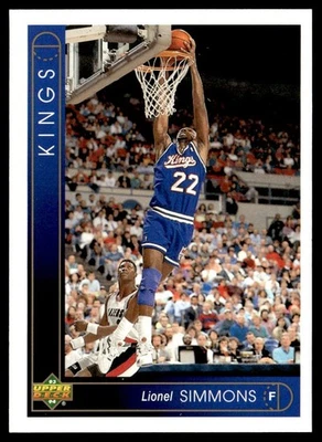 1993-94 Upper Deck Lionel Simmons Sacramento Kings #99 - Image 1 of 2