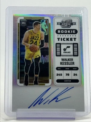 WALKER KESSLER 2022-23 CONTENDERS OPTIC ROOKIE TICKET SILVER RC AUTO Q5945 - Image 1 of 2