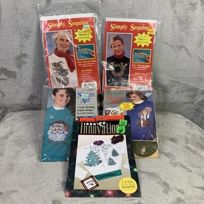 Vintage Simply Sequins Distlefink Kits de Arte de Lantejoulas de Natal Anos 90 Velas Santa Joy - Imagem 1 de 4