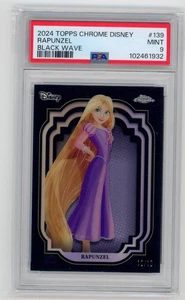 Rapunzel 2024 Topps Chrome Disney Black Wave /10 PSA 9 Tangled SSP - Picture 1 of 2