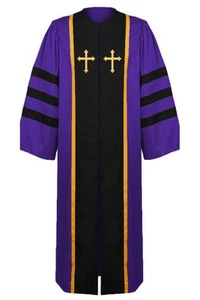 Hainnum Men’s Pastor Gown Clergy Pulpit Robe Christian Priest Long Robes Hall... - Picture 1 of 7