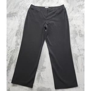 Charter Club Woman High Rise Dress Pants Size 18W Black Straight Leg Stretch - Picture 1 of 12