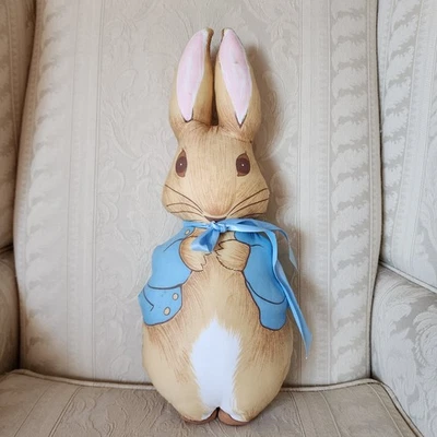 Vintage Peter Rabbit Beatrix Potter Stuffed Animal Pillow Plush 18" Handmade - Image 1 of 4