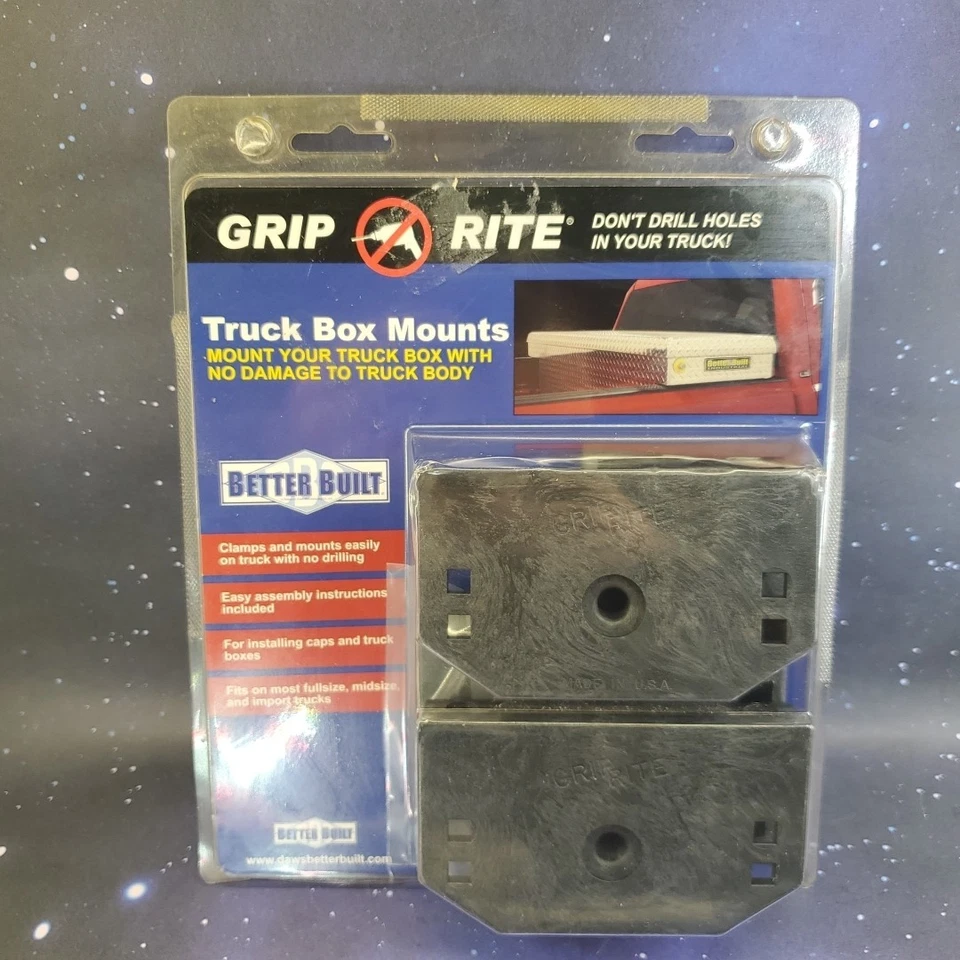 Braçadeiras Better Built Grip Rite sem perfuração caminhão caixa de ferramentas montagem peça - NOVO  - Imagem 1 de 4