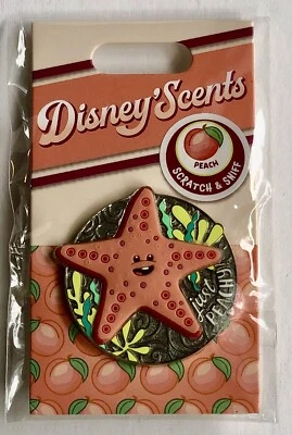 Prendedor Disney Scents Just Peachy Peach perfumado estrella de mar LE 2000 Buscando a Nemo Foto 1 de 2