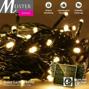Solarlichterkette 400 LED warmweiß Solarleuchte Gartenbeleuchtung Gartenleuchte - Bild 1 von 3