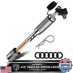 AUTMATCH Trailer Hitch Lock - 5/8" Hitch Receiver Pin Lock Fits Class III IV - Picture 1 of 5