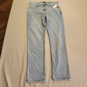 Gap Girls Blue Light Wash Husky Stretch Athletic Straight Denim Jeans Size 14 - Picture 1 of 8