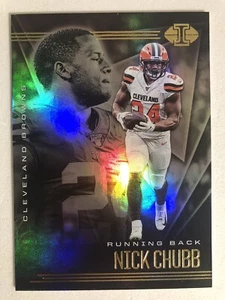 2020 Illusions Football #56 Nick Chubb Browns Hobby Only Gold Foil 55pt thick - Picture 1 of 2