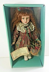 Dan Dee Soft Expressions Puppe 12 Zoll Biskuitporzellan Vintage in Box Echtheitszertifikat brünett - Bild 1 von 5