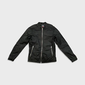 Vintage Diesel Leather Moto Jacket Mens XS Brown Sheepskin Full Zip Biker Bomber - Picture 1 of 8