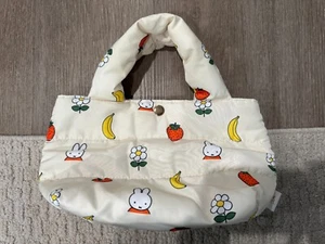 Miffy Puffy Tote Rope Picnic Eco Picnic Bag Friends Used HTF Rare Puffy - Picture 1 of 9