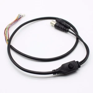 2x BNC Video DC12v Power OSD Control Pigtail End Cable CCTV Camera Board Menu - Picture 1 of 5